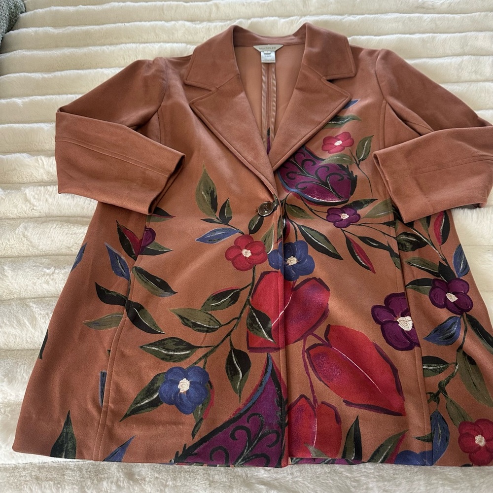 Multiples Multicolor Floral Blazer - image 1